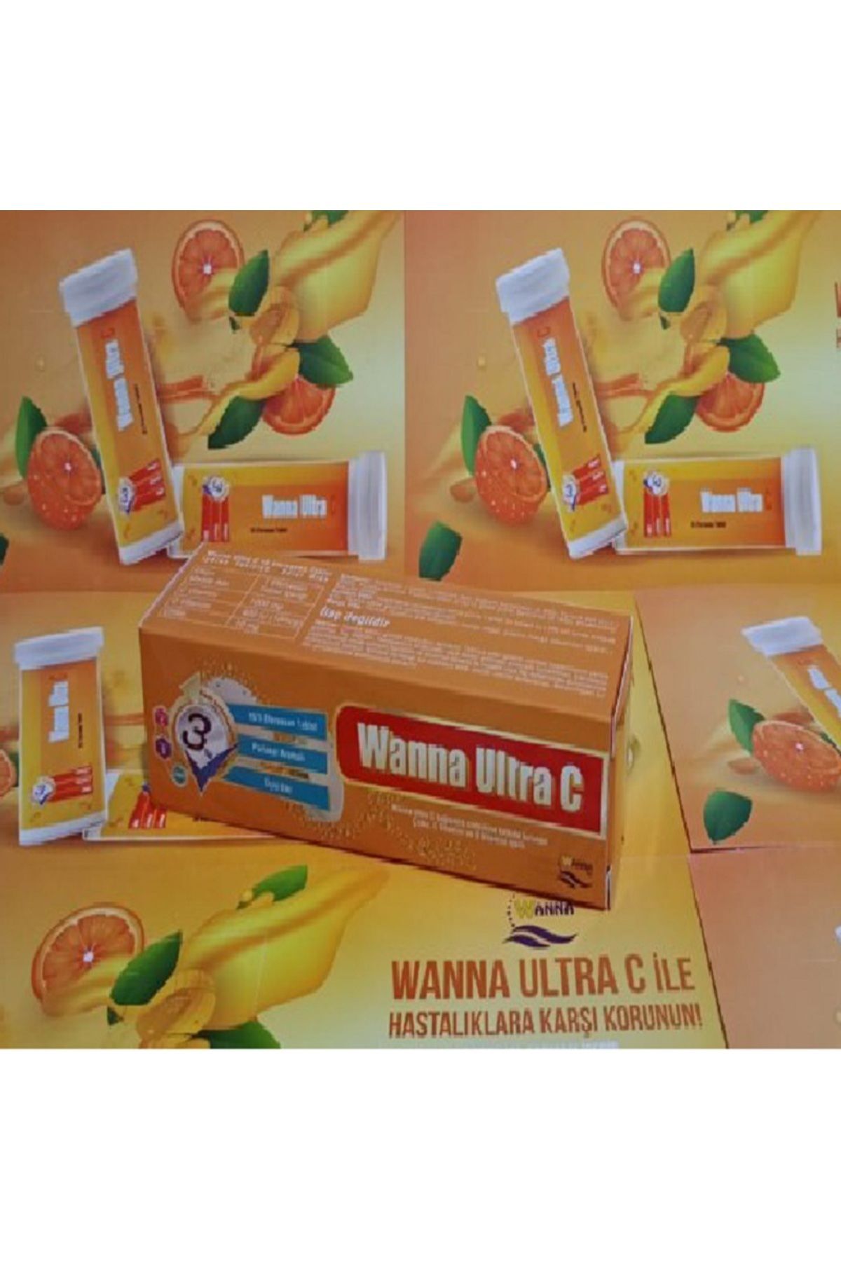 Ultra C-üçlü Etki C Vitamini D Vitamini Çinko Efervesan 15 Tablet