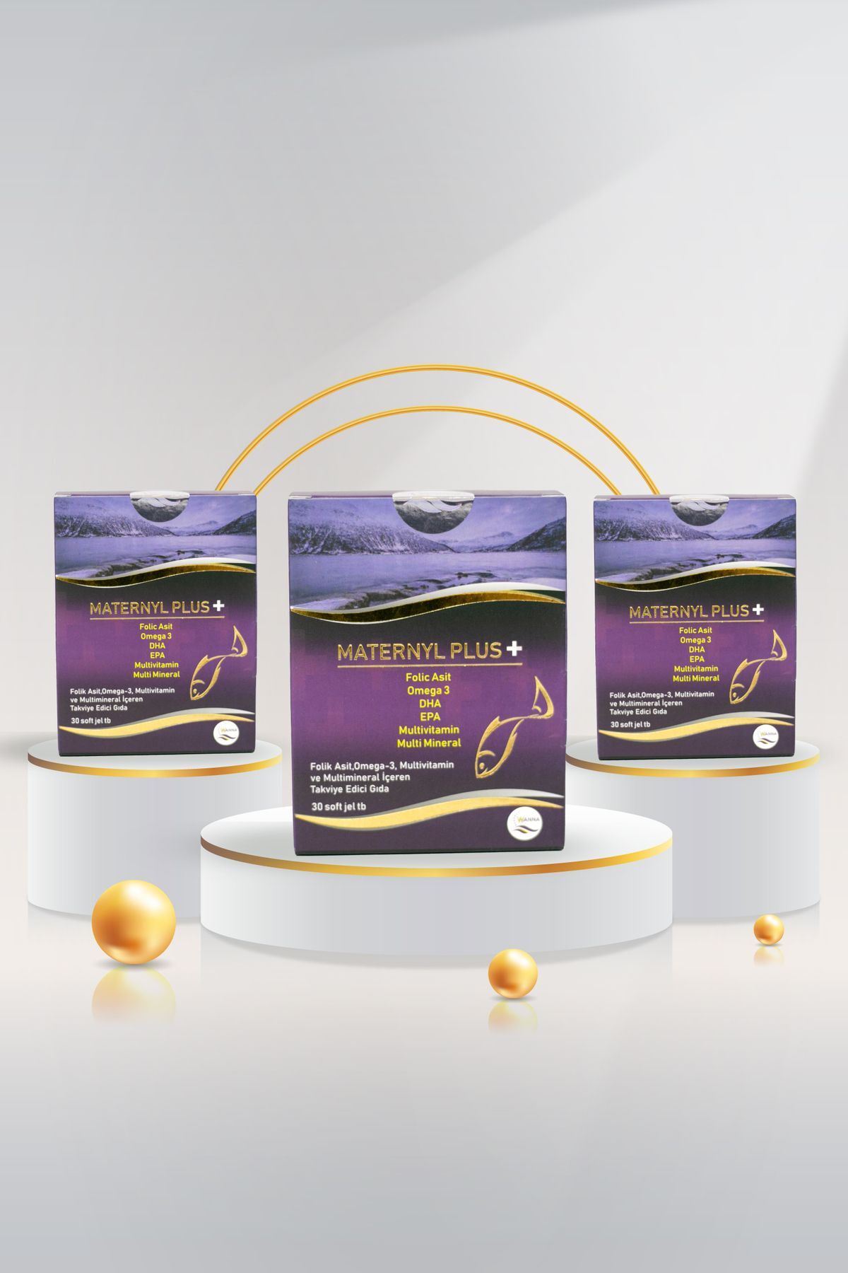 maternyl plus 3 lü fırsat paketi balık yağı+ vitamin