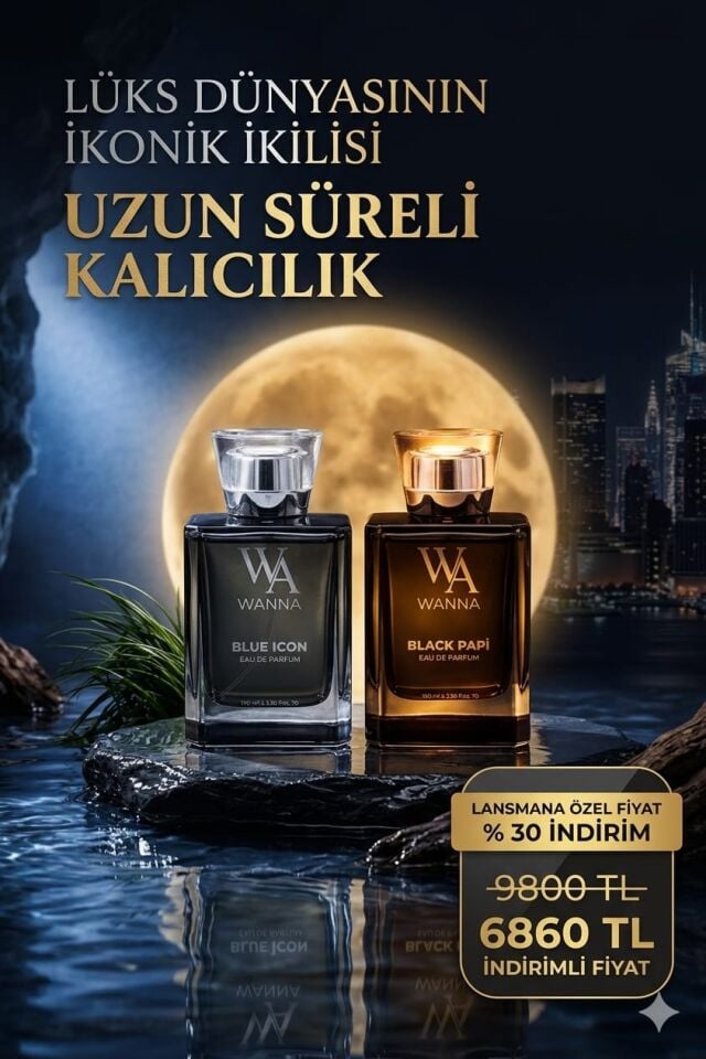 Wanna Blue İcon- Black Papi Parfüm İkili Set- Özel Fiyat